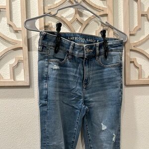 American Eagle Outfitters Distressed Light Blue Skinny Jeans